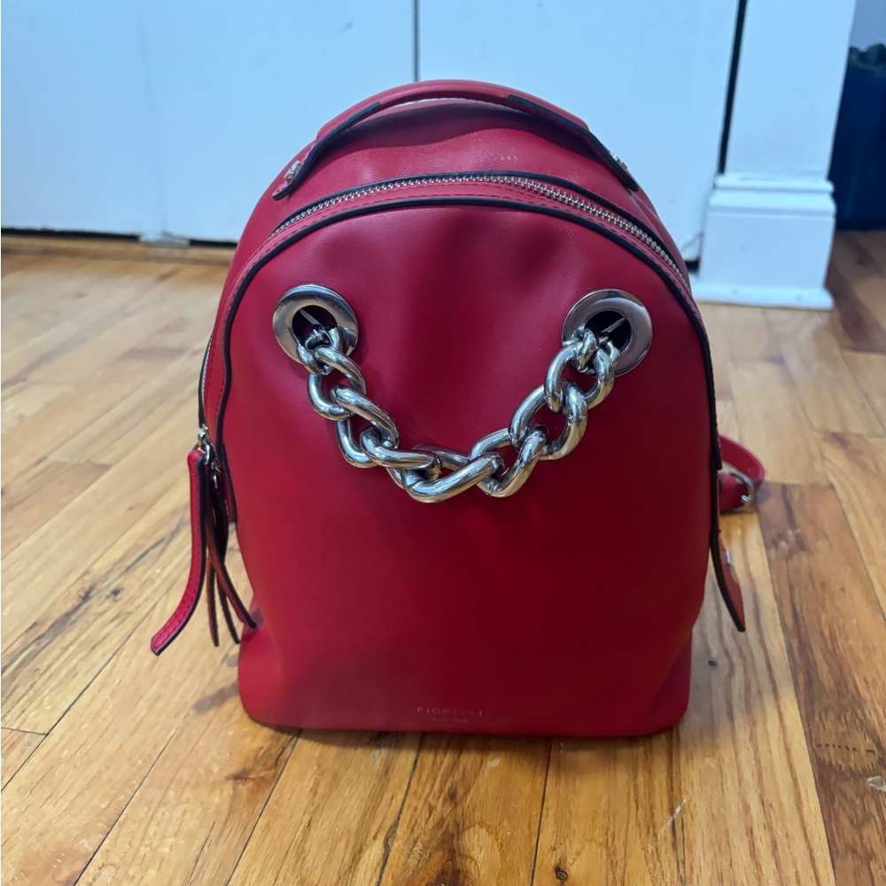 Fiorelli Red Leather Backpack